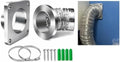 Magnetic Dryer Vent Coupling Connector Kit，2.6ft 4" Duct and two Clamps by IURILA