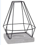 Hosley 11-Inch Geo Metal Pillar Candle Holder Lantern – Mid Century Modern by HOSLEY