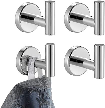 JQK Chrome Bathroom Towel Hook, 304 Stainless Steel Coat Robe Clothes Hook by Homeimprovement