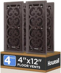 Howeall 4x12 Inches 4 Pack Heavy Duty Walkable Floor Register by Howeall