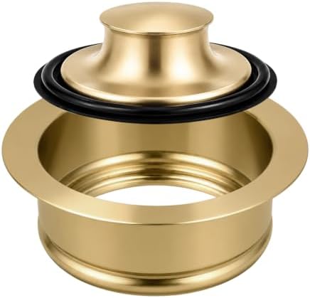 Garbage Disposal Flange and Stopper, Brushed Gold by QruiLanTu