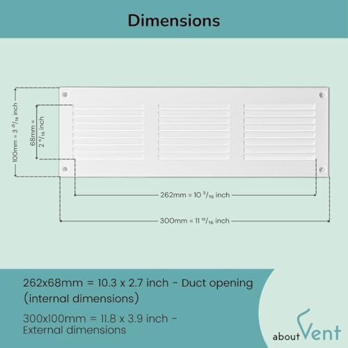 10x2 inch Vent Cover - Image 2