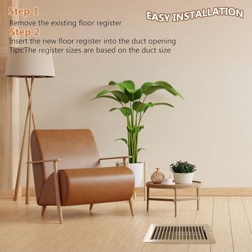 4" X 8" Floor Register 4 Pack Brown Floor Vent Covers Heavy Duty Floor Vent - Image 5