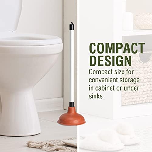 LDR 512 3210A Toilet Sink and Drain, Plastic Handle Rubber Cup Removes Clogs - Image 3