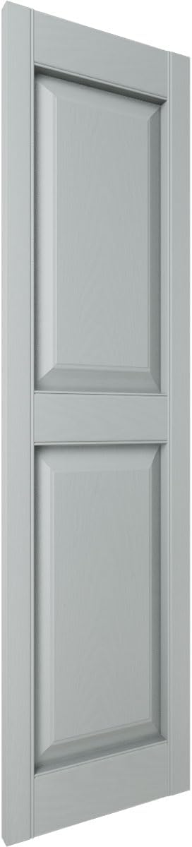 12"W x 71"H Lifetime Vinyl, Standard Two Equal Panels, Raised Panel Shutters - Image 3