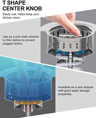 BOTEMY B9171 Kitchen Sink Drain 3 1/2 Inch Kitchen Sink Drain Strainer Assmebly - Image 4