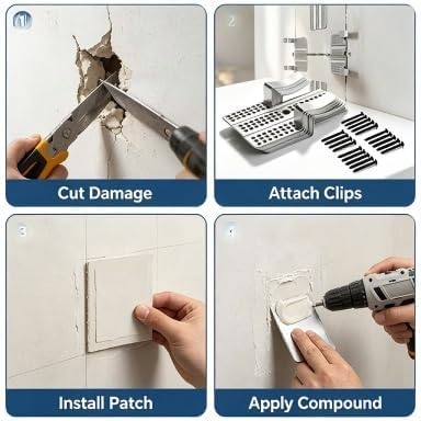 Drywall Patch Kit, 10 Drywall Repair Clips - Image 3