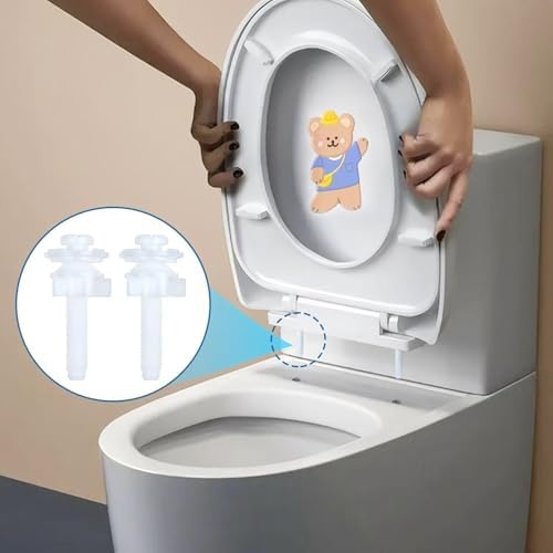 2 Pack Universal Toilet Seat Screws Replacement Kit, Plastic Bolts Toilet Seat - Image 4