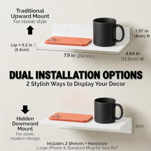 Z metnal Small Floating Shelves, Mini Display Shelf - Image 3