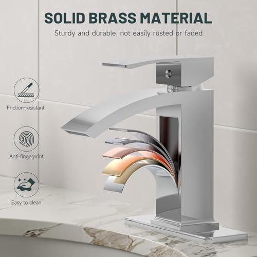 Chrome Waterfall Bathroom Faucet - Image 4