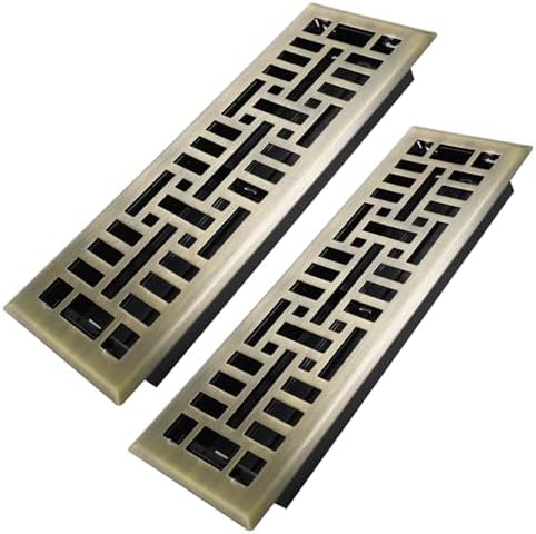 Howeall 4x14 Inches 2 Pack Heavy Duty Walkable Floor Register Easy Adjust Air by Howeall