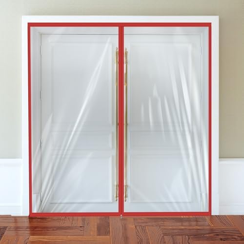 Amylove 72 x 80 Inch Dust Barrier Door, Double Sided Zipper, 6 x 6.7 ft by Amylove