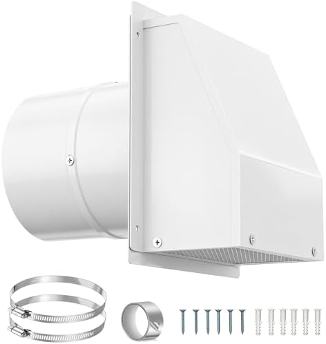 4 Inch Dryer Vent Cover Outside Hooded Wall Vent by Home