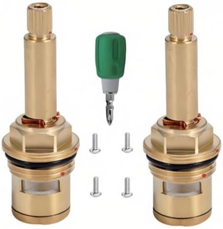 Brass Faucet Cartridge Replacement Kit M20 x 1.5 Ceramic Valve Pair by Unknown