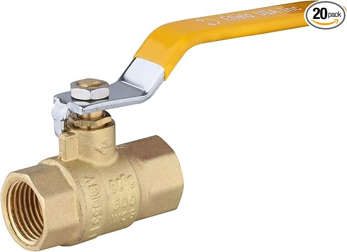 EFIELD 3/4-Inch 600 WOG FNPT Full Port Brass Ball Valve | FIP Threaded by EFIELDPEXTUBING