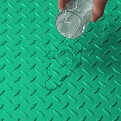 Industrial PVC Diamond-Plate Surface Matting, 4FT×9.8FT Anti-Slip Floor Mat Roll - Image 4