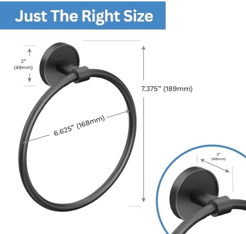Gatco 5552MX Sky Towel Ring | Modern Hand Towel Holder - Image 3