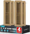 VOISEN Floor Register 2x12, 4 Pack Brown Floor Vent Covers by VOISEN