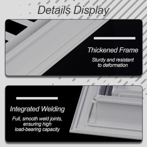 Light Gray Air Return Grille, Aluminum Access Panel - Image 4