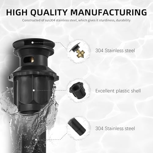 Pop Up Bathroom Sink Drain Assembly - Image 3