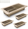 4" X 8" Floor Register 4 Pack Brown Floor Vent Covers Heavy Duty Floor Vent by SelNatural