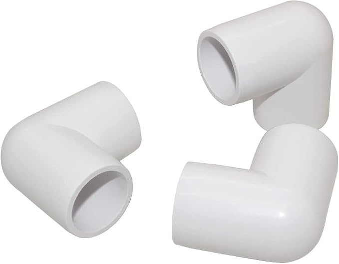 1-1/4" 90 Degree PVC Elbow Fitting, Furniture Grade 2 Way Right Angle Elbow - Image 5