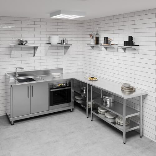 AmGood 16" Long X 8" Deep Stainless Steel Wall Shelf | NSF Certified | - Image 2