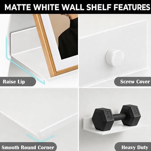 Z metnal Small Floating Shelves, Renter Friendly Mini Metal Display Shelf - Image 5