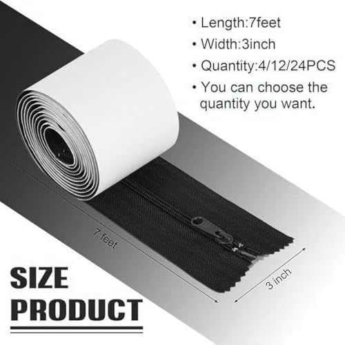 2 Pcs Dust Protector Zipper 7.6cm x Self Adhesive Home Renovation Dust Seal - Image 7