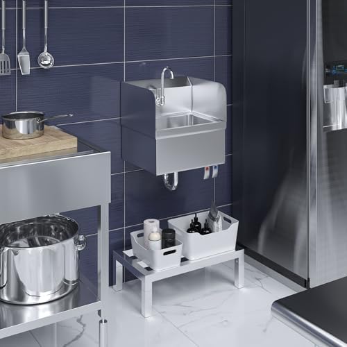 Stainless Steel Hands-Free Wall-Mounted Hand Sink 17 in. x 15 in. - Image 5