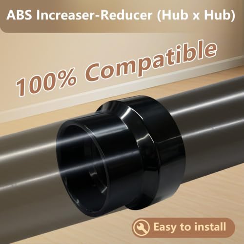 LESSO 2PCS 2" x 1-1/2" ABS Increaser Reducer Coupling - Image 4