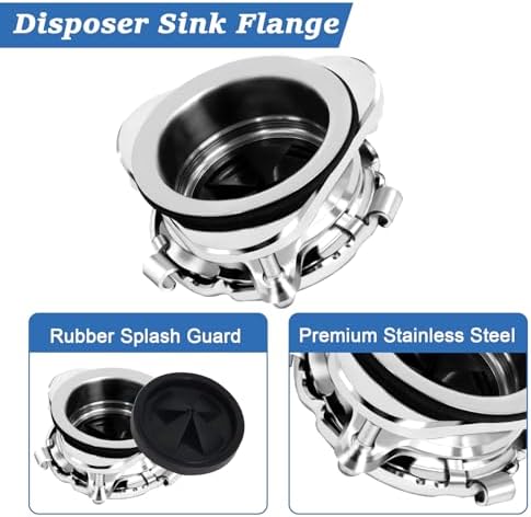 Garbage Disposal Flange Kit, 3-Bolt Stainless Steel, 3-1/2 Inch Sink Hole - Image 3