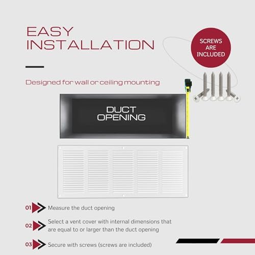 18x6 Vent Cover with Built-in Screen - Image 5