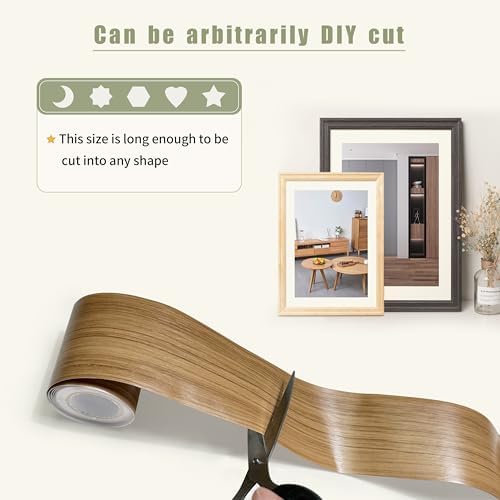 Besezx Wood Grain Tape, 3.9" X15', Self Adhesive Wood Grain Repair Patch - Image 6
