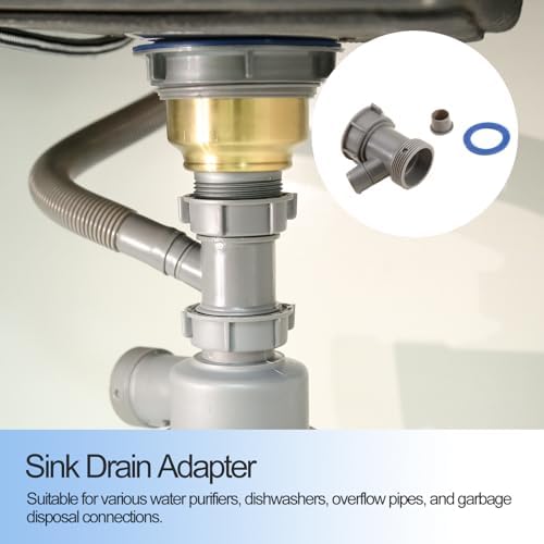 1-1/2 Inch Dishwasher Kitchen Drain Pipe Hose Adapter Wye, Kitchen Sink Pipe - Image 2