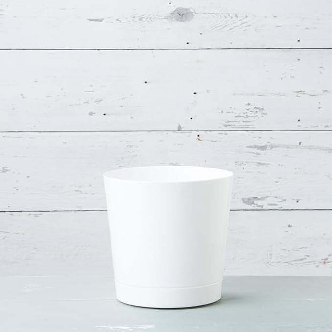 Novelty Majestic Full Depth Cylinder Pot, Glossy White - Image 4