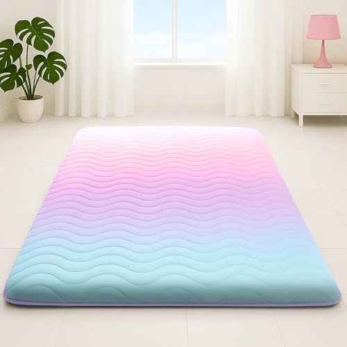 SCHNAUZER HOME Japanese Futon Floor Mattress Twin 3.5" Thick Rainbow by SchnauzerHome