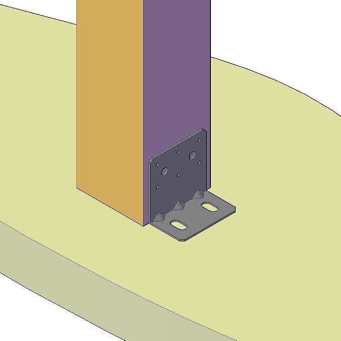 Black 6x6 Post Base Bracket - Image 6