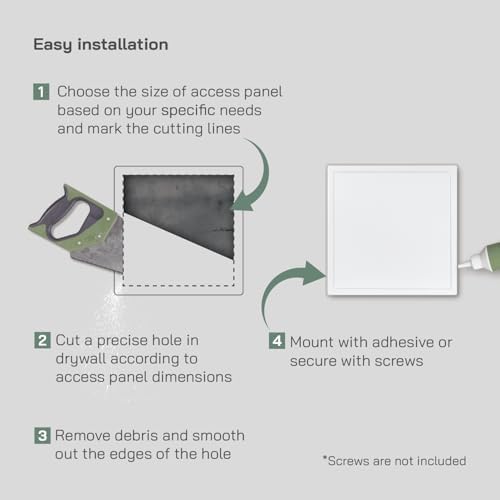 Vent Systems 16'' x 16'' Inch White Metal Access Panel - Image 4