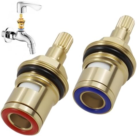 Brass Faucet Cartridge Replacement, 1/2 Inch 20-Spline Ceramic Disc Valve Quick - Image 7
