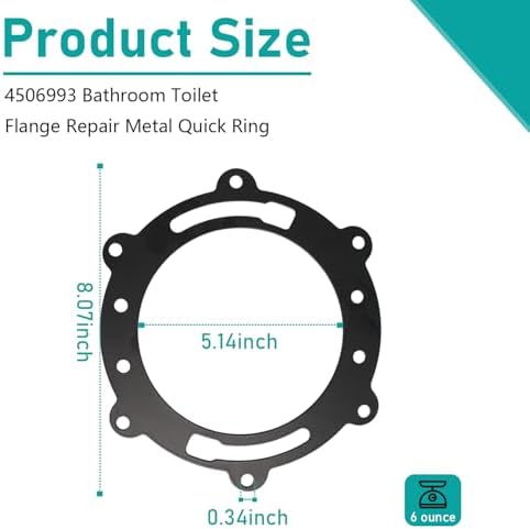 4506993 Bathroom Toilet Flange Repair Metal Quick Ring - Image 2