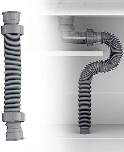 Flexible P-Trap Kit, 1-1/2 Inch Adjustable Drain Pipe - Image 5