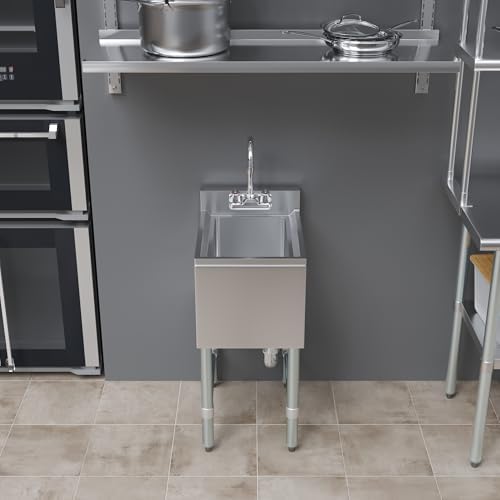 14.5 in. x 19 in. One Compartment Stainless Steel Under bar Sink - Image 7