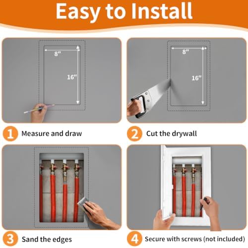 Drywall Access Panel 8×16 in, Plastic Wall Hole Cover - Image 5