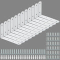 Alise 12Pcs Floating Shelf Brackets by Alise
