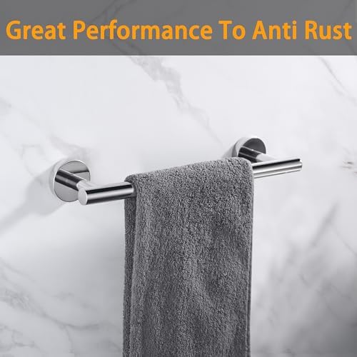 Nolimas Polished Chrome Bath Hand Towel Bar Single Bars Towel Rack Rod Classic - Image 4