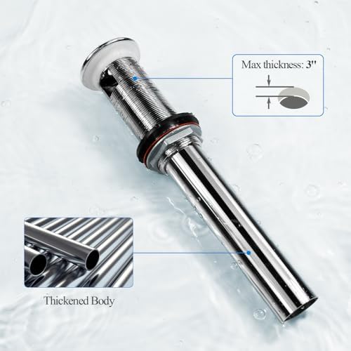 WiseWater 2-Pack Grid Bathroom Sink Drain Assembly - Image 3
