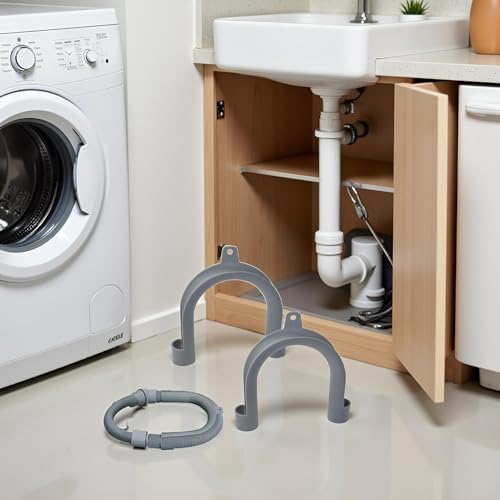 2Pcs PVC Washing Machine Drain Hose Holder Hook U-Shaped Drain Hose Clamp Fits - Image 6