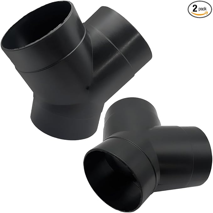 Car Heater Warm Straight 3 Way Air Ducting Pipe 75mm Y Shape Outlet Connector 3 by AIMCOCO