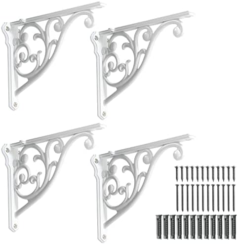 Khtumeware Ornate Decorative Shelf Brackets, 5-inch Small wall Mounted Shelving by khtumeware